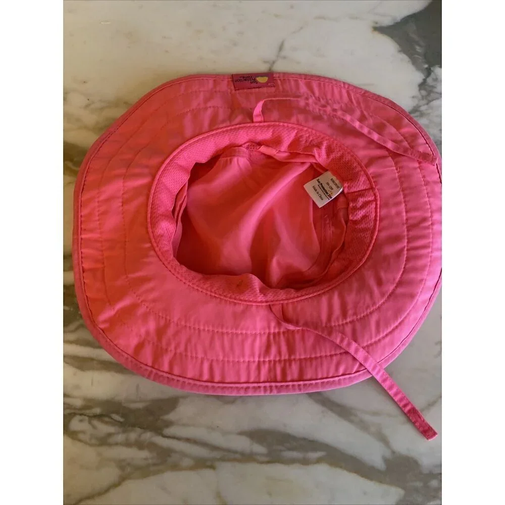 Sun‎ Protection Zone Kids UPF 50+ Safari Girls Sun Hat Pink Flowers